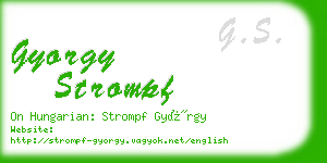 gyorgy strompf business card